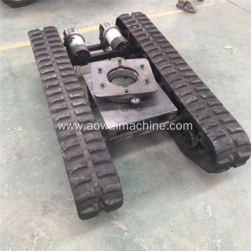 Small chassis undercarriag snow plowing robot machinery parts-rubber track chassis for sale